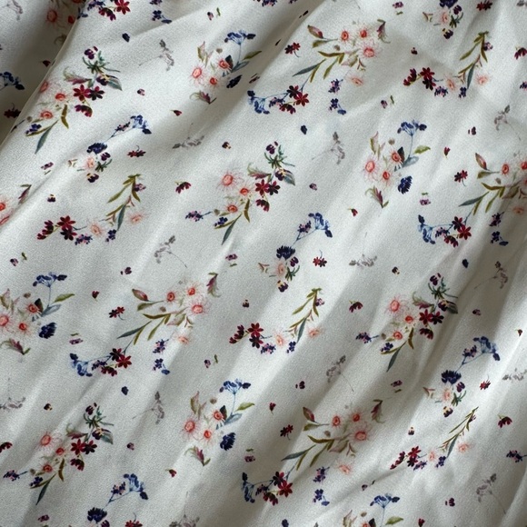 Tularosa Satin Floral Cream Mini Dress - Picture 11 of 11